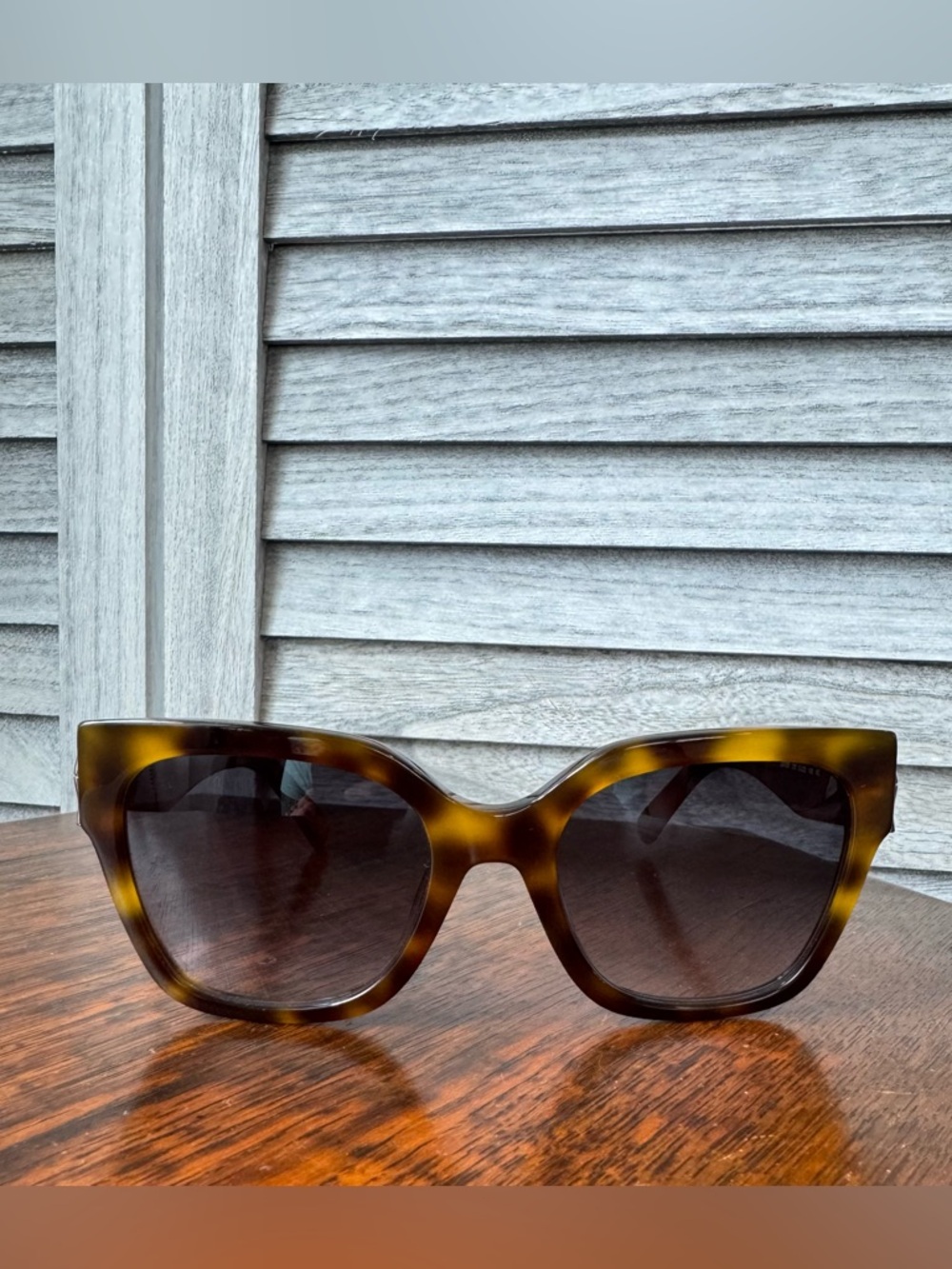 Longchamp Tortoiseshell Cat-Eye Sunglasses with Gradient Smoke Lenses